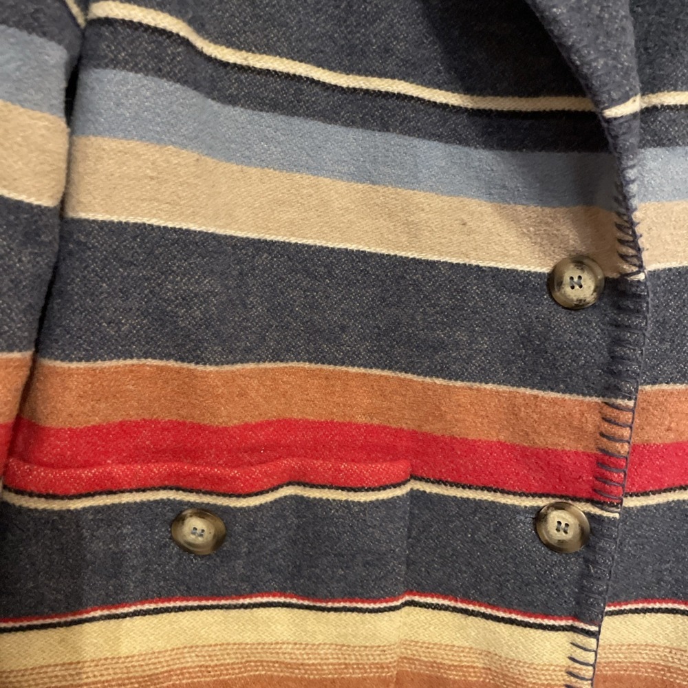 Vintage Womens Express Southwestern Blanket Blazer Jacket Sz S Ranch Yellowstone